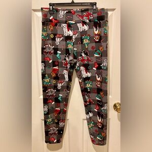 Christmas Festive Lab Dog Pajama Bottom Size Junior XL Cozy Warm Pup Loungewear